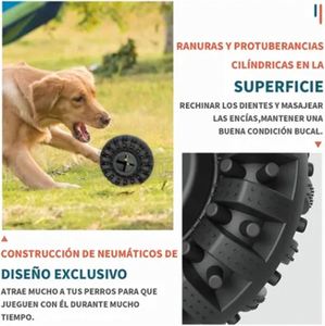 Jouet pour chien en caoutchouc indestructible, jouet à mâcher pour animaux de compagnie avec distributeur de nourriture, pour les mâcheurs agressifs, nettoyage des dents, jouet interactif pour friandises - Product Image 6
