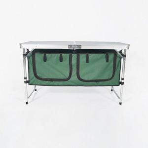 Hot Sell Square <b>Folding</b> <b>Table</b>-Modern Iron Frame Adjustable Height Outdoor Utility Furniture for Picnics - Product Image 5