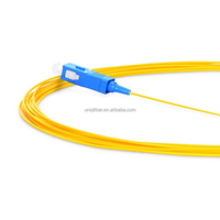 Coleta de fibra óptica SC/PC de alto rendimiento modo único SM 9/125μm pérdida de inserción baja amarilla 0,9mm Corning para FTTX/DC
