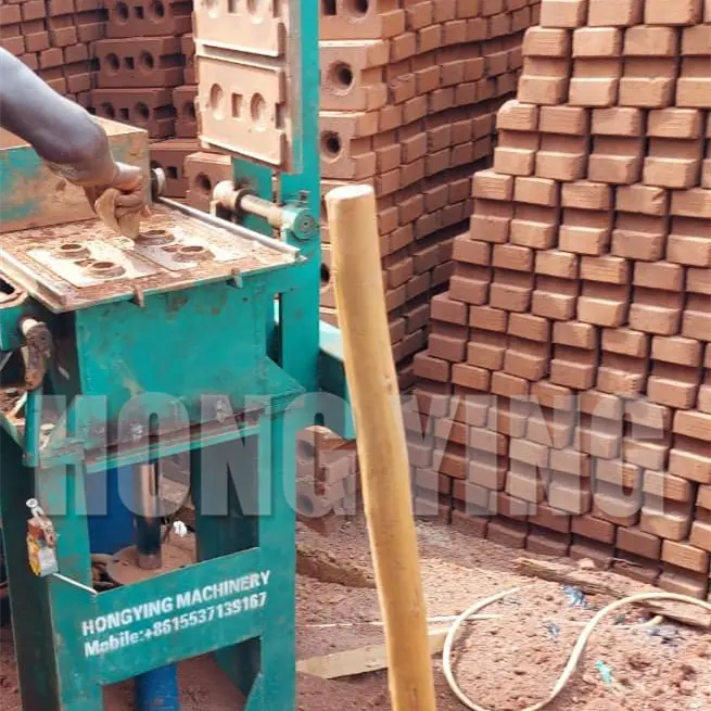 HY2-20 the cheapest hydraulic interlocking clay brick machine compressed earth soil clay block brick making machine