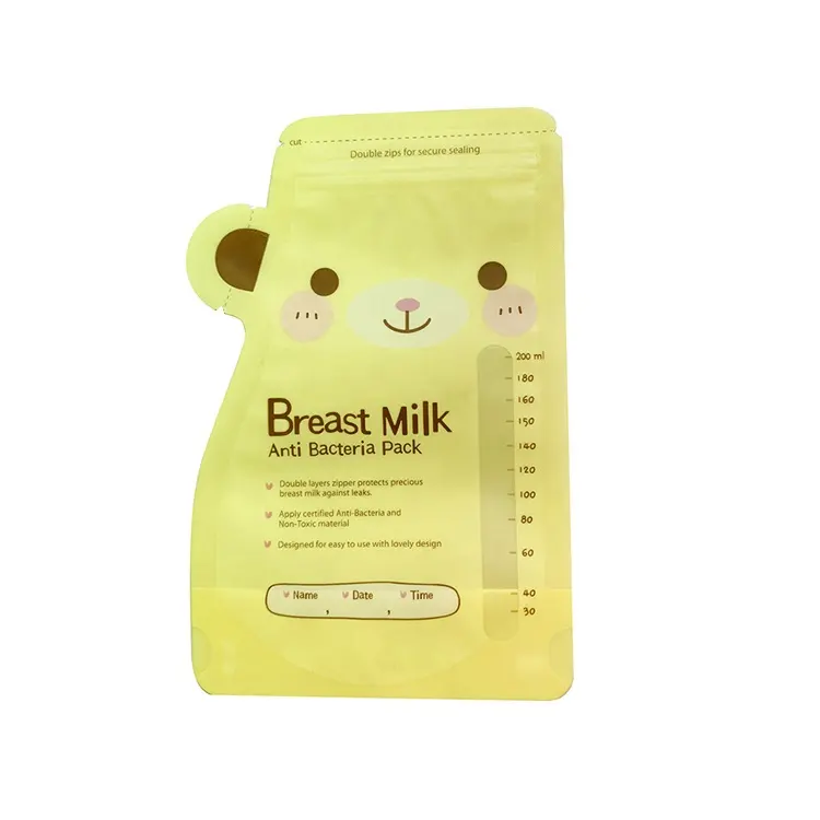 تغذية الطفل BPA الحرة حليب الثدي كيس مزموم حليب الثدي حقيبة للتخزين