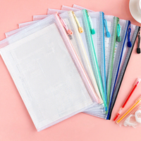 Pochette de classement en PVC transparent renforcé avec logo personnalisé imprimé, écologique, réutilisable, avec fermeture éclair durable