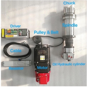 A2-4 6000rpm Set poros bubut termasuk Servo Motor Driver Chuck <span class=keywords><strong>Cnc</strong></span> bubut spindel Kit penuh untuk putaran - Product Image 4