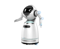 Robot de service professionnel humanoïde intelligent Cruzr, reconnaissance faciale, commande par application, charge automatique, autonomie de 8h, écran de 12 pouces, 360°