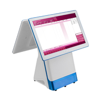 POS-система LICON WLL-E6S с двумя 15,6-дюймовыми емкостными сенсорными экранами, процессором I3, кассовым аппаратом, Windows, Bluetooth/Wi-Fi 6, 1366x768