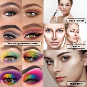 Juego de pinceles pigmentados para maquillaje, paleta de sombras de ojos, Resaltadores de contorno, paleta de sombras de ojos, 86 colores, 15 Uds. - Product Image 6