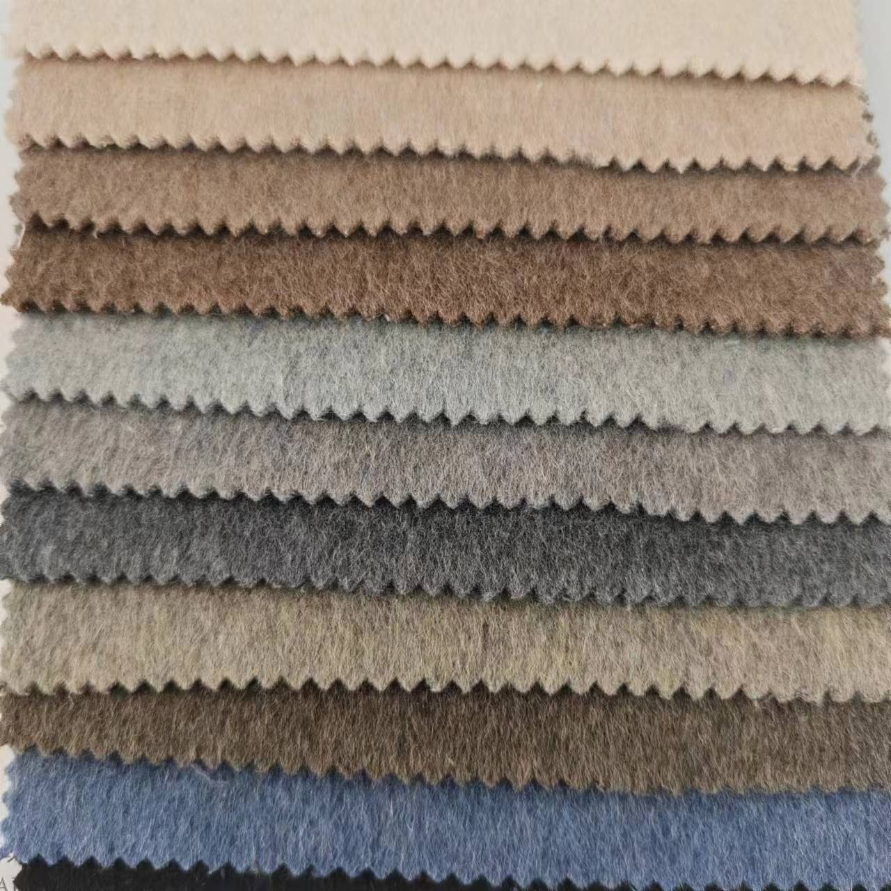 900g 60Wool 5Alpaca 15Nylon 20Polyester Plain Color Double Sided Long Hair Wool Fabric for Men's and Women's Coats and Hats