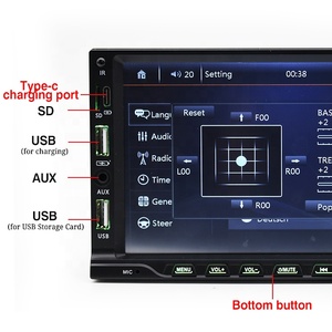 Audio Mobil Pemutar <span class=keywords><strong>Mp5</strong></span> Radio Mobil Usb Ganda Panduan Pengguna Murah 2DIN 7 Inci Pengisian Daya Tipe C Fitur Baru - Product Image 2