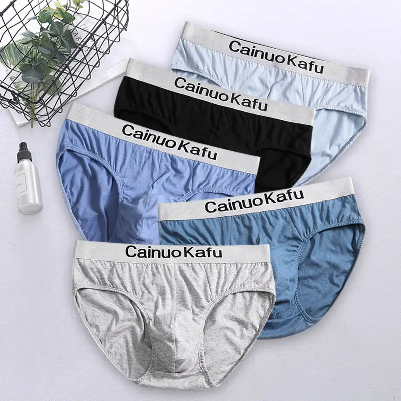 Designer custom own logo wholesale cotton panty short boxer briefs sexy underwear for man