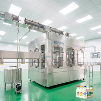 Ligne de production automatique en usine, machine de remplissage rotative pour boissons au café, bouteille de 500 ml pour ligne de bouteilles en plastique