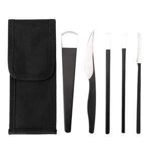 Yangzhou Three Knives Black Pedicure Knife Set High Carbon Steel 4 In 1 For Dead Skin Callus Nail Care Home Use - Product Image 4