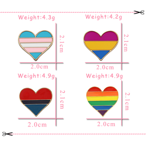 Broche de Corazón Arcoíris <span class=keywords><strong>LGBT</strong></span> Pride, Pin de Esmalte Colorido con Ícono, para Mochila, Ropa, Solapa, Insignia de Amante, Joyería de Regalo para Amigos - Product Image 6
