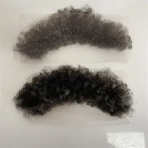 Indian Virgin Human Hair Replacement 8mm Wave 1b10 Grey 2x13cm Afro Hairline for loss Men