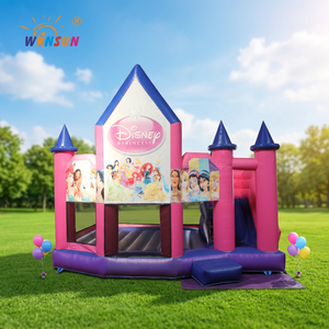 WINSUN Parque de Diversiones Inflable Profesional Comercial para Niños, Castillo de Princesas con Trampolín, Material de PVC, Personalizable - Product Image 1