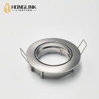 Plafonnier encastré rond en aluminium, douille GU10 MR16, spot de plafond intérieur pour la décoration de la maison
