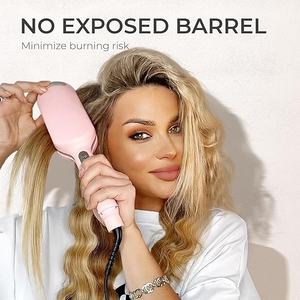 Rizador de rollo de huevo con pantalla LCD de temperatura Fuente de energía eléctrica Lana Onda de agua Huevo mágico para alisador de pelo corto - Product Image 5