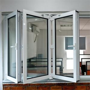Puertas de rotura térmica y Marco de Ventanas insonorizadas Ventana plegable con vidrio templado Impacto de huracán Ventanas plegables de aluminio - Product Image 3