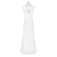 Dentelle Splicing Suspender Hollowed Out Backless Dress Wedding Dress Skirt Woven Vestido De Noiva 2024 Women's Solid Color White