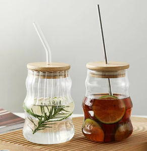 Wholesale Products Eco Friendly <strong>Girls</strong> <strong>Glass</strong> With Straw High Appearance Level Cold and Hot Water Fruit Coffee Tea Cup - Product Image 4