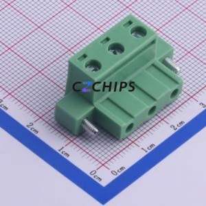 KF2EDGKM-7.62-3P Plug-in Terminal Block P=7.62mm Connector Plug Screw Fixing 1x3P 7.62mm - Product Image 1