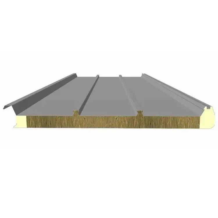 water-proof thermal insulation rock wool sandwich board building material roof panels price rock wool roof sandwich panels