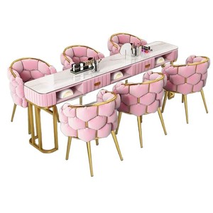 Ensemble table et chaise pour nail art, pour une ou deux personnes, style moderne et luxueux. - Product Image 2