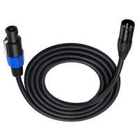 Câble Haut-Parleur Speakon vers XLR, Adaptateur Audio XLR Mâle vers Speakon Mâle avec Verrouillage par Torsion pour Amplificateur, DJ Professionnel, Sonorisation Scénique