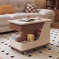 Table basse moderne en bois mobile extensible, table d'appoint de salon, meubles de maison avec fonction de chariot élévateur