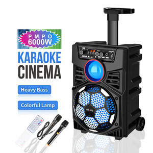 HT-M8 Football <strong>8</strong> Inch Speaker Trolley Portable Speaker Outdoor Portable Blue Tooth Speaker USB Playback Device - Product Image 1