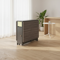 Ensemble table et chaises pliantes en bois style crème, multifonctionnel et simple, pour usage domestique, design pliable pratique pour repas mobiles