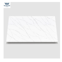Nano verre comptoir en marbre calacatta quartz dessus de vanité de salle de bains sans évier