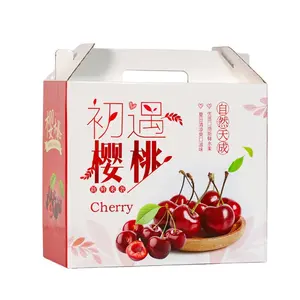 Scatola ondulata con logo di dimensioni personalizzate che imballa scatole di imballaggio per frutta ciliegia