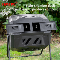 Meilleur prix Poubelle à compost en plastique assemblée à l'extérieur 160L Gobelet à compost Bokashi Composteur domestique