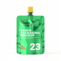 Spuitzak verpakking voor dranken, sappen, dranken, op maat bedrukt fruitpuree, spuitmond Doypack