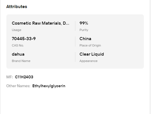99% High Purity Ethylhexylglycerin CAS 70445-33-9 Gentle Cosmetic Preservative <b>Skin</b> Hair Care <b>Raw</b> Material Safe Daily Chemical - Product Image 6