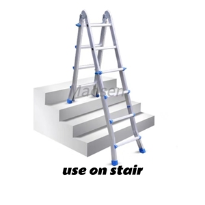 Nhôm mở rộng thang với bản lề lớn 4*3 Bước mở rộng gấp thang - Product Image 6