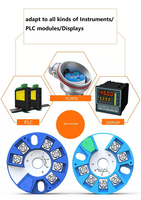 Industrial Head-Mounted K Thermocouple PT100 Temperature Transmitter 4-20mA Converter RTD Input Output ABS OEM ODM Customizable