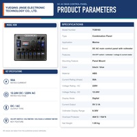 Panneau de commande principal DC AC avec interrupteurs combinés, LED bleue, pour bateau et voiture, avec voltmètre