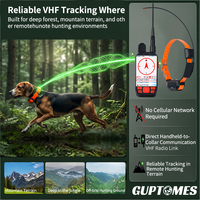 GUPTOMES Sistema de Rastreo GPS para Perros de Caza Resistente VHF 4G con Doble Red y Failover - Carcasa Resistente a Golpes con Brújula y Navegación PDA