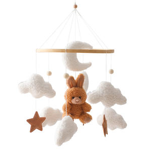 Mobile de berceau sensoriel 2026 avec jouets à suspendre en peluche et en <span class=keywords><strong>bois</strong></span> pour bébé, décoration de chambre d'enfant, jouets pour tapis de gym pour bébé - Product Image 1