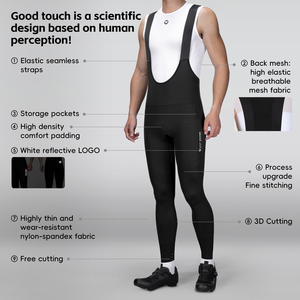 <span class=keywords><strong>Pantaloni</strong></span> da ciclismo ad alta elasticità da uomo con imbottitura in spugna 3D che taglia l'umidità aderente collant da <span class=keywords><strong>bici</strong></span> da taglio - Product Image 3