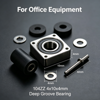 Roulement à billes miniature 4x10x4 mm MR104ZZ en acier GCr15, grade de bruit Z1, micro-roulement blindé pour petits moteurs et électronique