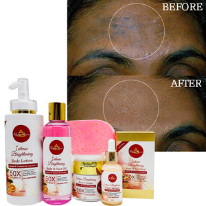 Coffret de Soins Coréens de Luxe les Plus Vendus, Cosmétiques Éclaircissants et Anti-Âge à la Vitamine C, Tomate et Arbutine, <span class=keywords><strong>pour</strong></span> Peaux Noires - Product Image 2