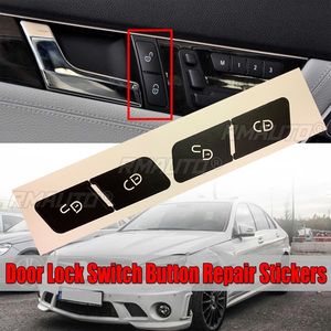 สติ๊กเกอร์ซ่อมปุ่มสวิตช์ล็อคประตูด้านในรถยนต์ใหม่ สำหรับ Mercedes Benz W204 C300 ปี 2007-2014 แก้ปัญหาปุ่มที่ดูไม่ดี - Product Image 1