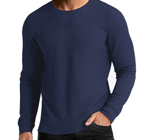 Nueva Camiseta de Manga Larga con Cuello Redondo para Hombre, Estilo Europeo y Americano, Moda Otoño Invierno, Tejido Waffle - Product Image 6