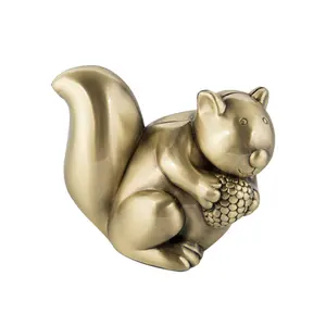 Cute Squirrel Coin armazenamento caixa Metal Craft dinheiro caixa para presentes