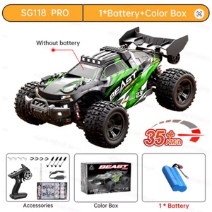 SG118 PRO MAX 1:16 35km/h 4x4 Voiture RC Métal Haute Vitesse de Drift Prête à l'emploi Intérieur-Extérieur Jouet Télécommandé Professionnel - Product Image 5