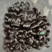 Lots de Cheveux Naturels Bruts à Double Trame avec Baby Hair, Bouclés Vietnamiens Birmans, Cheveux Humains Bruts Non Traités en Gros, Bouclés Indiens, Bouclés Pixie