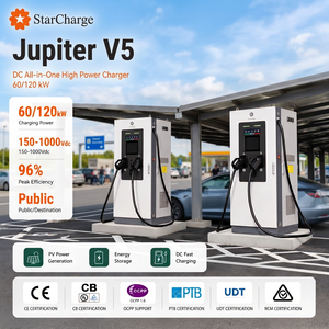 เครื่องชาร์จรถยนต์ไฟฟ้าแบบตั้งพื้น Starcharge Jupiter V5 120kW 300A พร้อมระบบบูสต์ ประสิทธิภาพ 96% ระบบระบายความร้อนด้วยอากาศ สำหรับสถานีชาร์จยานยนต์ไฟฟ้า - Product Image 1