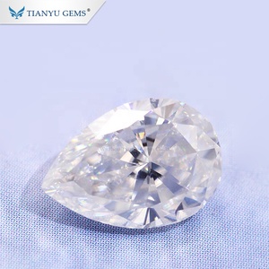 Pear corte de gelo esmagado forma vvs claridade branco h & a diamante moissanite - Product Image 6